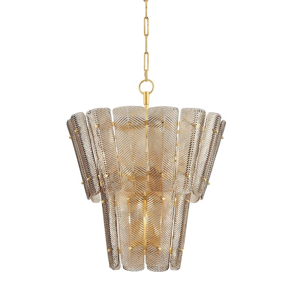 Hudson Valley Lighting Cassian 28.75 in. Chandelier Vintage Gold Leaf 7910-VGL - main