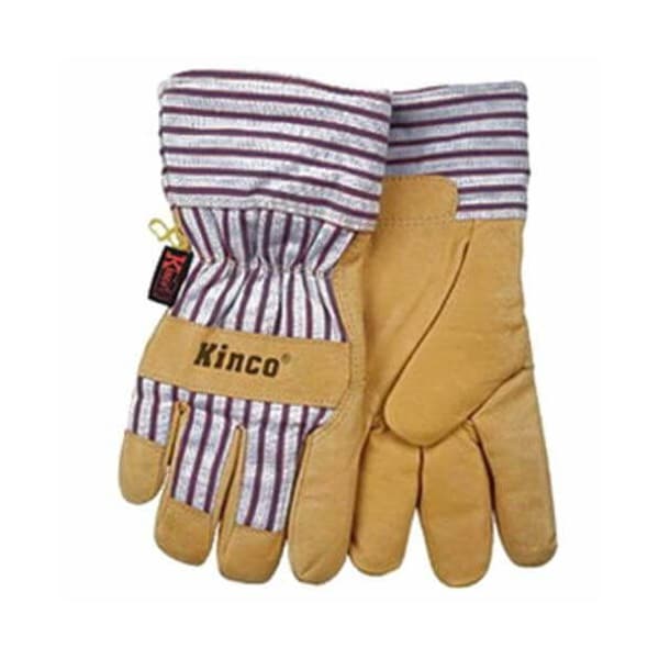 Kinco Men's General Purpose Gloves, Leather Palm, Wing Thumb Style, X-Large, Grain Pigskin Leather Palm 1927-XL - main