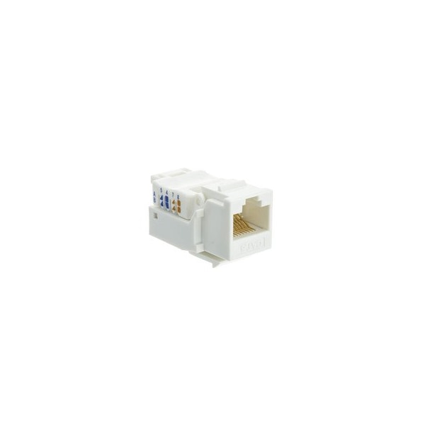 Cable Wholesale Cat6 Keystone Jack, White, Toolless, RJ45 Female 327-120WH - main