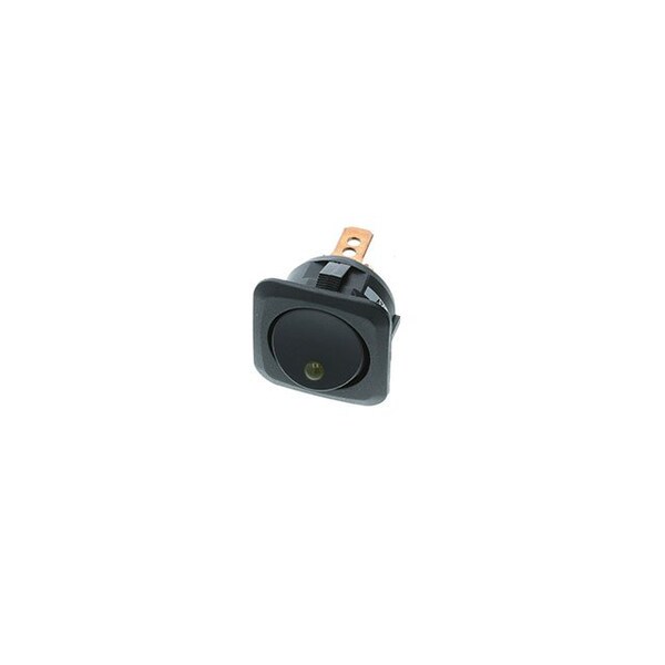 Switch Components Square Actuator-Round Rocker, 4P SPST OFF-ON, Amber LED RC-1A-DC-1-AL - main