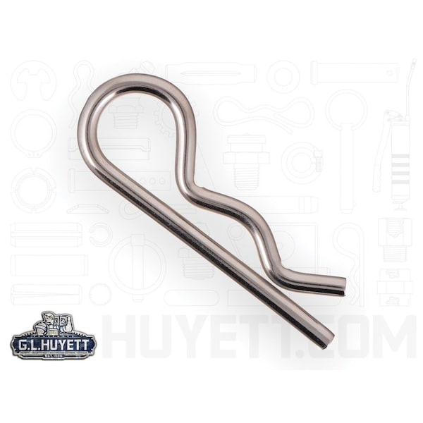 Huyett Bridge Pin, 302/304 SS, 0.243 in Wire Dia x 4.00 in L x 0.940 in Inside Eye Dia x Fits 3/4 in BPS-219 - main