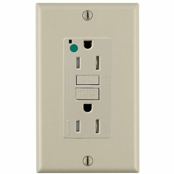 Leviton GFCIDplxRcptclOutlt, 15/20A, 125VAC, Ivry GFTR1-HFI - main