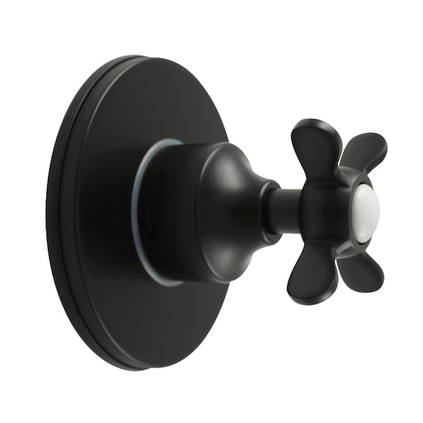 Kingston Brass Single-Handle Six-Way Diverter Valve with Round Trim Kit, Matte Black KS4030BEX - main