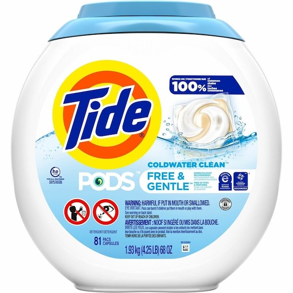 Tide Pods Laundry Detergent Packs, Color Safe, 4PK 91798 - main