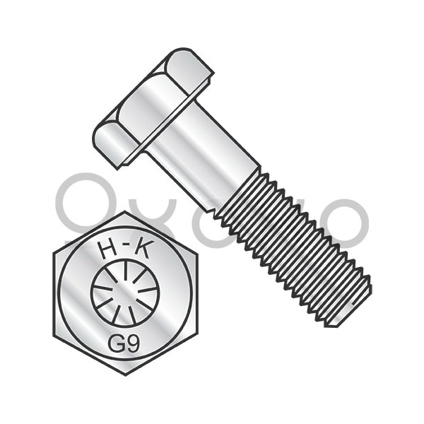Oxoxo 1/4-28X1 Fine Thread Hex Cap Screw Grade 9 DFAR EcoGuard Gray/Silver 1,000 Hr Corrosion, 2200PK 546741 - main