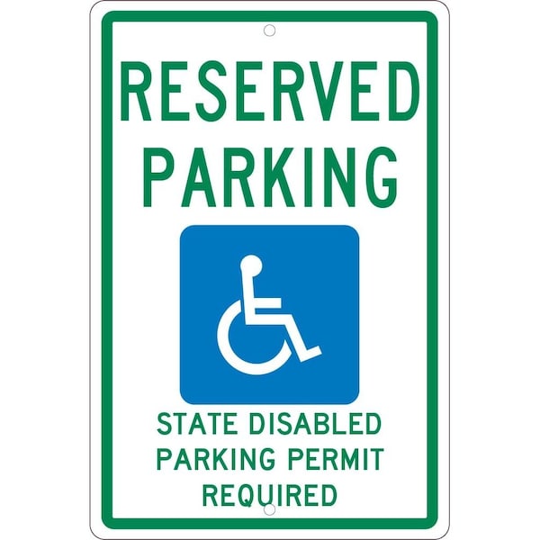 Nmc State Handicapped Reserved Parking Washington Sign, TMS341H TMS341H - main
