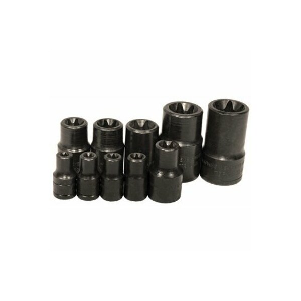 K-Tool International 1/4 in; 3/8 in Drive Socket Set, 10 pcs KTI22671 - main