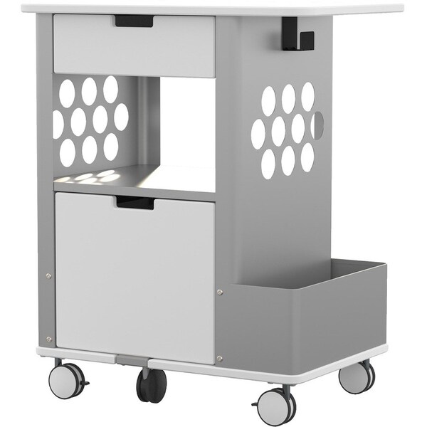 Safco Focal Rolling, Storage Cart, Steel, 1 Shelves, 28" L, 20" W, 33-1/2" H 5202WH - main