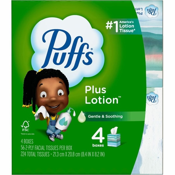 Puffs Plus Lotion Facial Tissues, White, 4PK PGC34899 - main