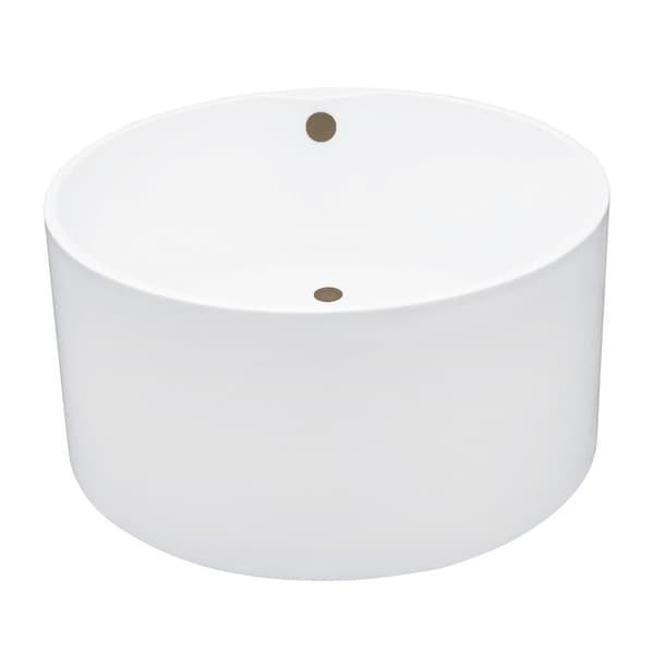 Kingston Brass 45-Inch Acrylic Round Double Ended Freestanding Tub with Overflow/Drain Assembly VTRO454523M3 - main