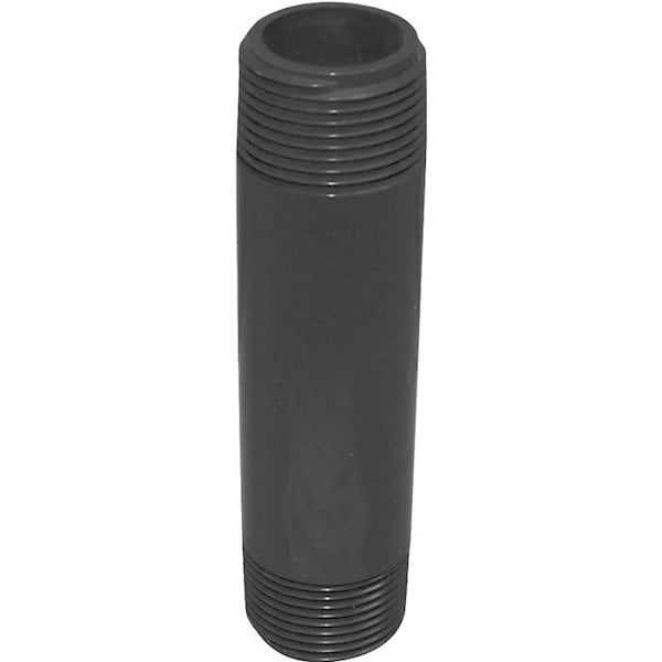 Genova Products LASCO 207050BC Pipe Nipple, 3/4 in, NPT, PVC, Gray, SCH 80 Schedule, 5 in L 384050 - main
