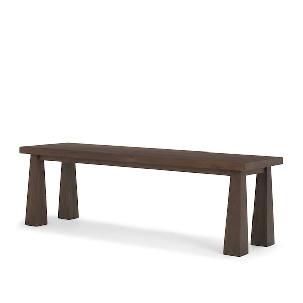 Homeroots 60" Dark Brown Solid Wood Bench 606730 - main