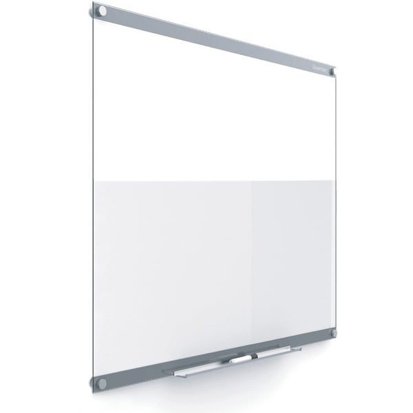 Quartet Dry Erase Board, Glass, 36 in, 48 in, No Frame Frame, White, Gloss GI4836 - main