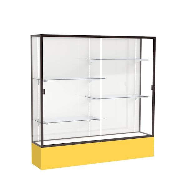 Ghent Spirit Floor Display Case 72x72x16, White, Bronze 376WB-BZ-GR - main