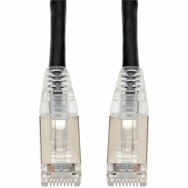 Add-On 6FT BLACK CAT 6A SHIELDED PVC ETHERNET CABLE SNAGLESS EASY CLEAR BOOT RJ-45 M/M ADD-6FCAT6AS-BK - main