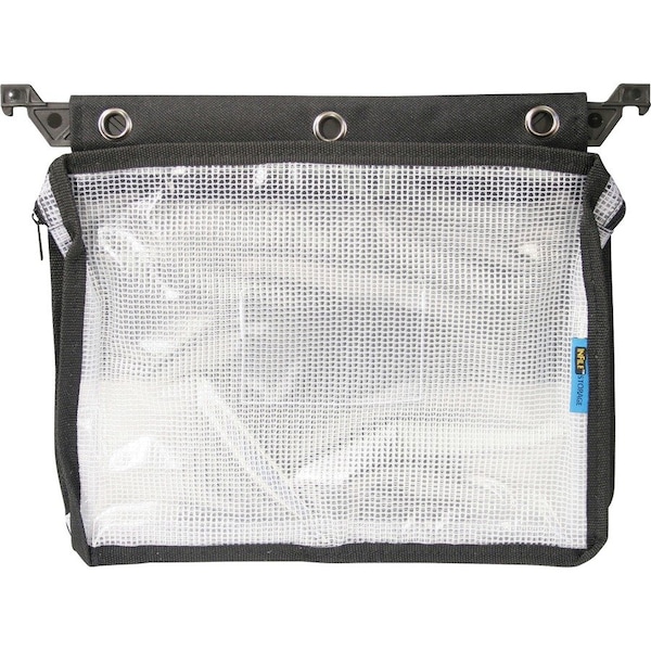 Advantus Expanding Zipper Pouch, 3-Hole Punched, 13" x 9.25", Clear/Black AVT-50904 - main