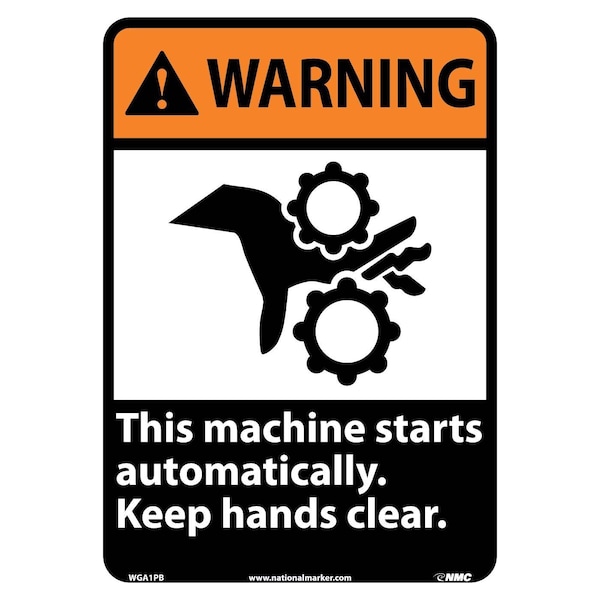 Nmc Warning This Machine Starts Automatically Sign WGA1PB - main
