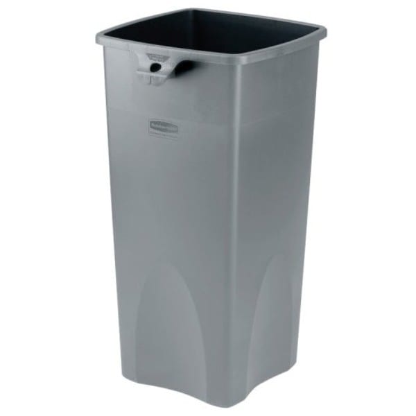 Rubbermaid Commercial 23 Gallon Square Rubbermaid Waste Receptacle - Gray, PK 3 FG356988GRAY - main