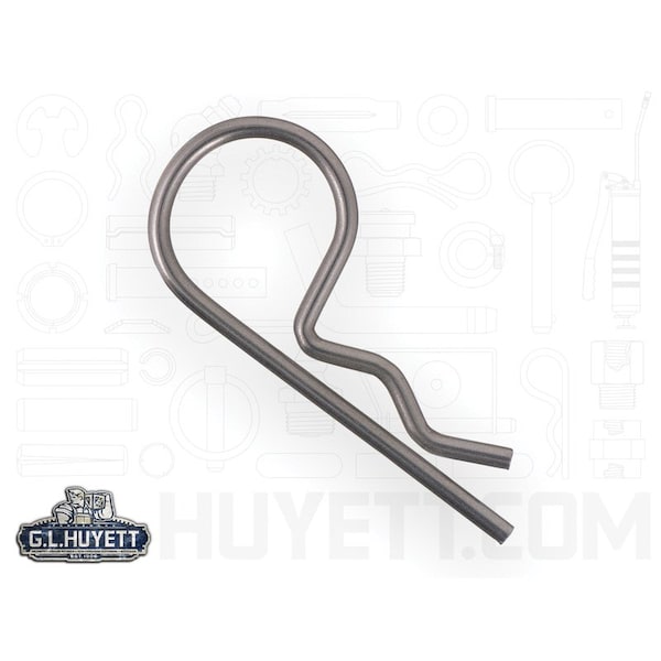Huyett Bridge Pin, 302/304SS, .091 Wire Dia x 2 L x .670 In Eye Dia x Fits 3/8 to .5 Shft BPS-0006 - main