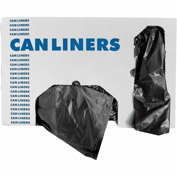 Accufit 16 gal Trash Bags, 24 in x 32 in, 1 mil, Black, 250 PK H4832TK X01 - main