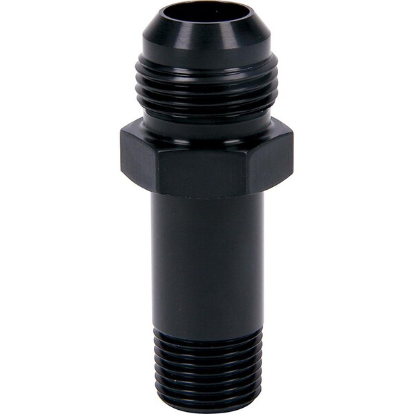 Allstar Performance 0.5 in. NPT to -12 AN x 3 in. Aluminum Oil Inlet Fitting ALL90044 - main