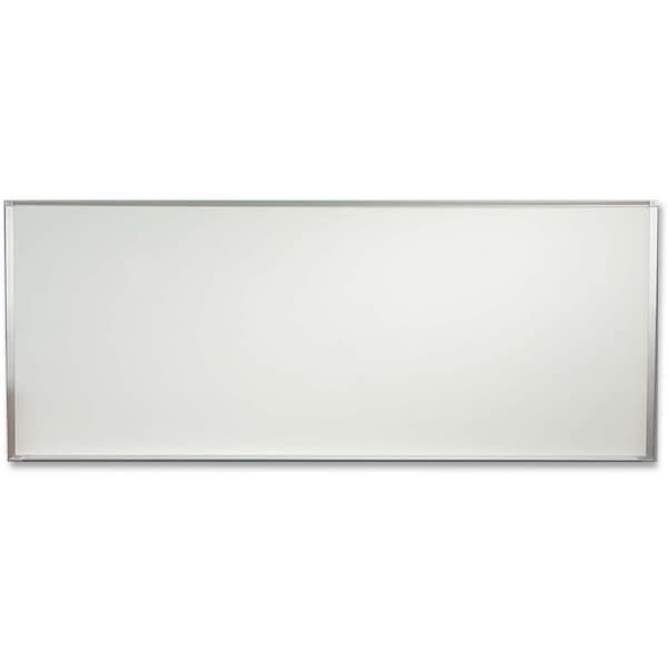 Mooreco Dry Erase Board, Porcelain, 48 in, 120 in, Aluminum Frame, White, Gloss 202AK - main