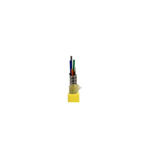 Cable Wholesale Armored Plenum 6 Strand Indoor Fiber Optic Distribution Cable, OS2 9/125 Singlemode, Corning 21F2-006NF - main