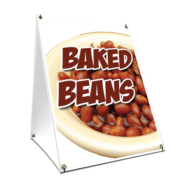 Signmission Baked Beans, 24 Inch x 18 Inch A-frame Yard Sign, Plastic Sign SBC-1824-Baked Beans - main