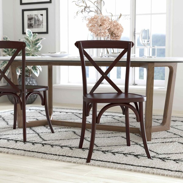 Flash Furniture Advantage Walnut X-Back Chair X-BACK-W - main