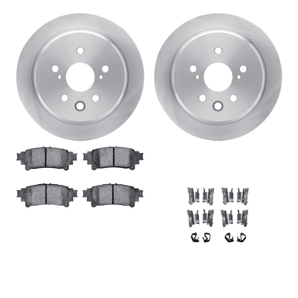 Dynamic Friction Co DFC Brake Rotor with 5000 Brake Pads and Hardware Kit 6512-75090 - main
