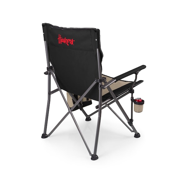 Picnic Time Family Of Brands NCAA Nebraska Cornhuskers Big Bear XXL Camping Chair with Cooler - Heavy Duty Beach Chair 808-00-175-404-0 - main