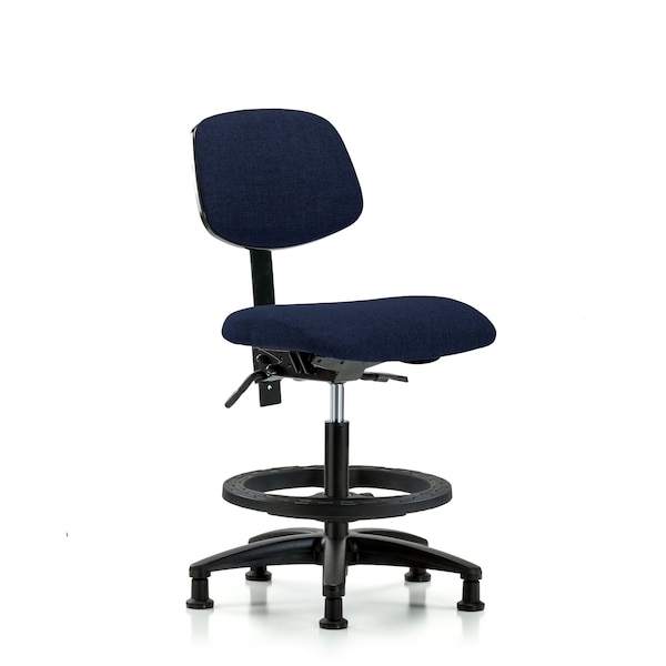 Blue Ridge Ergonomics Chair, Fab, Med Bench, Tilt BF Glides, Nav, No Arms, 22" to 29" Height, Dark Blue BR-FMBCH-RG-T1-A0-BF-RG-F45 - main