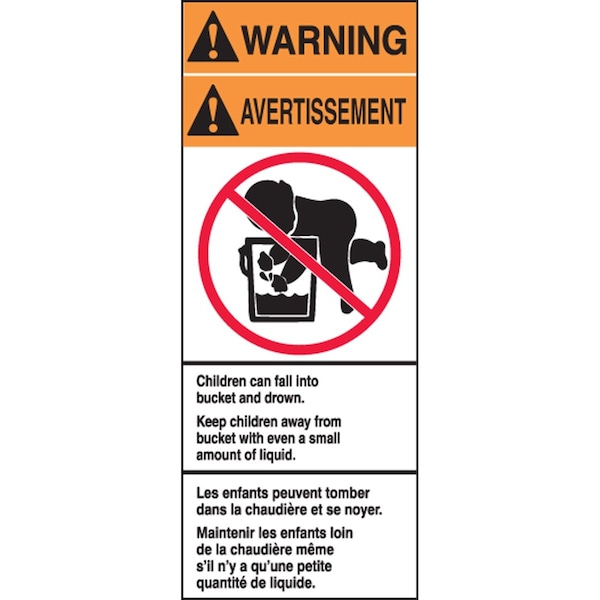 Accuform BILINGUAL ANSI WARNING SAFETY LABEL FBLEQM303 - main