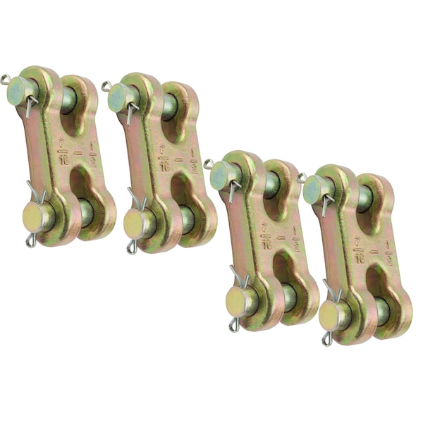 Mytee Products 1/2in G70 Chain Double Clevis Mid Link Truck Trailer Tie Down Links Towing, 4PK CH12-Lx4 - main