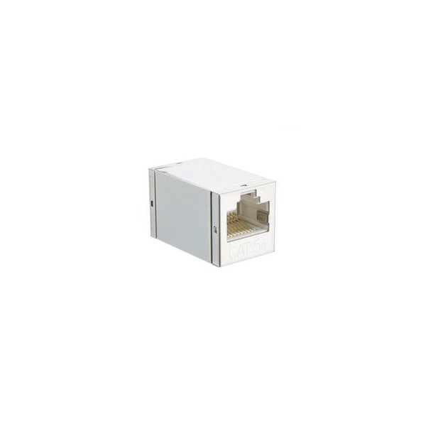 Cable Wholesale Shielded Cat5e Inline Coupler, Silver, RJ45 Female 301-C50S - main