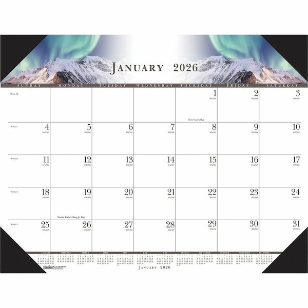 House Of Doolittle Illustrated Calendar Desk Pad, 22'' x 17'', 2025 140HD - main