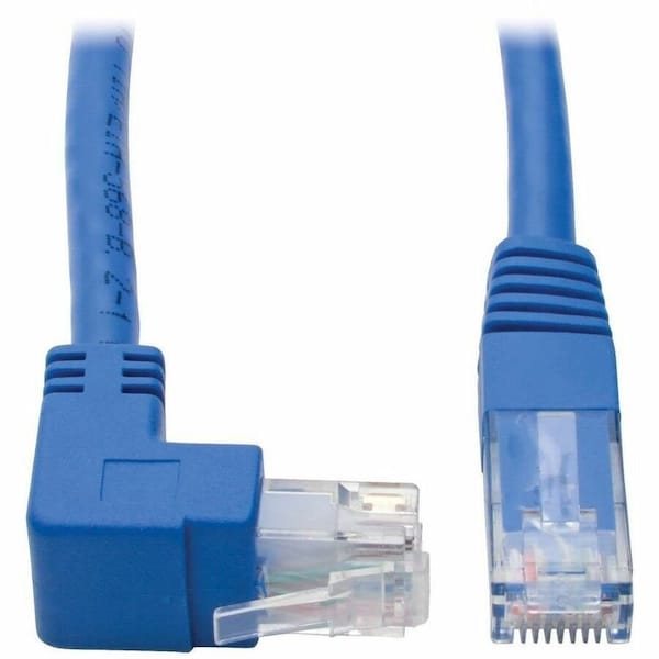 Eaton Tripp Lite Series Up-Angle Cat6 Gigabit Molded UTP Ethernet Cable RJ45 Right-Angle Up M to RJ45 N204-001-BL-UP - main