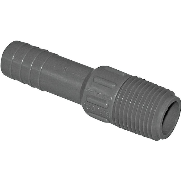 Genova Boshart Pipe Adapter, 12 in, MPT x Insert, Polyethylene, Gray UPPA-05 - main