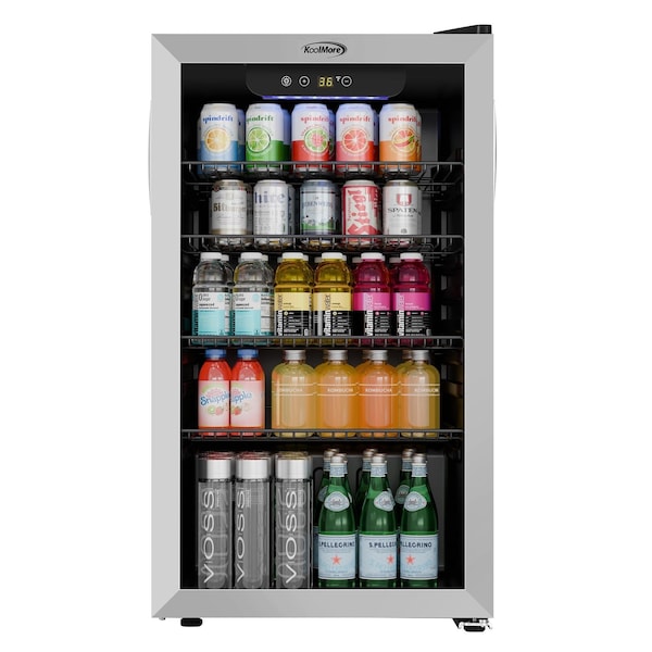 Koolmore 18 in. 3.2 Cu. Ft. Beverage Refrigerator Merchandiser with Stainless Steel Trim and Touch Panel KM-BR32SS - main