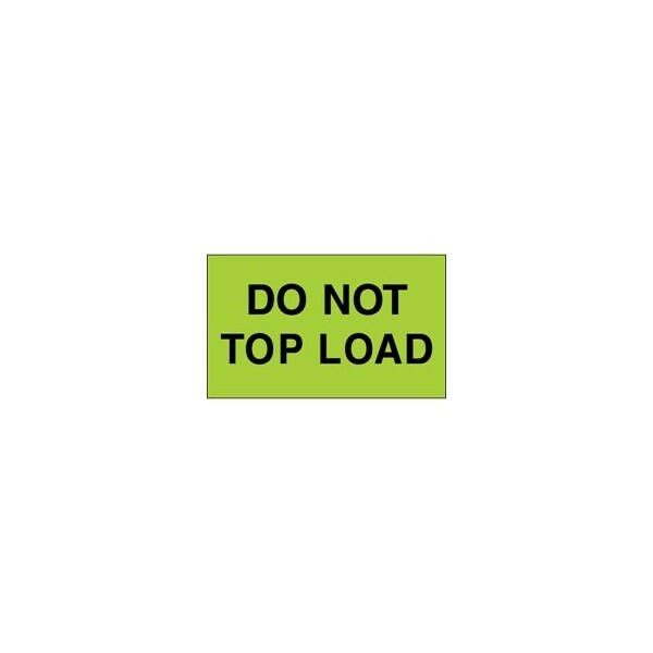 Bubblefast 3 x 5'' - ''Do Not Top Load'' Fluorescent Green Labels BFDL2345 - main