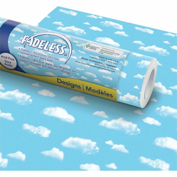 Pacon Corporation Pacon 56465 Fadeless Designs Bulletin Board Paper Clouds Acid-Free 48 x 50 Roll 56465 - main