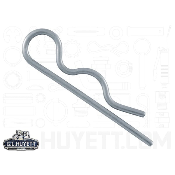 Huyett Bridge Pin, Zinc Plated Spring Steel, 0.062 in Wire Dia x 1.547 in Length x Fits 7/32 in Shaft BP-114 - main