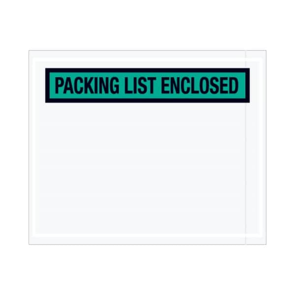 Zoro Select Packing List Envelopes, Green, PK1000 PL455 - main