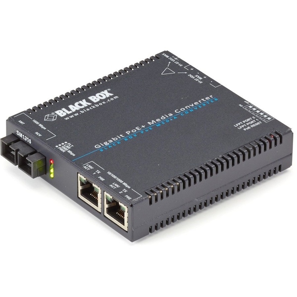 Black Box Black Box Media Converter, Ethernet to Fiber, SC, 10/100/1000 Mbps LGC5212A - main
