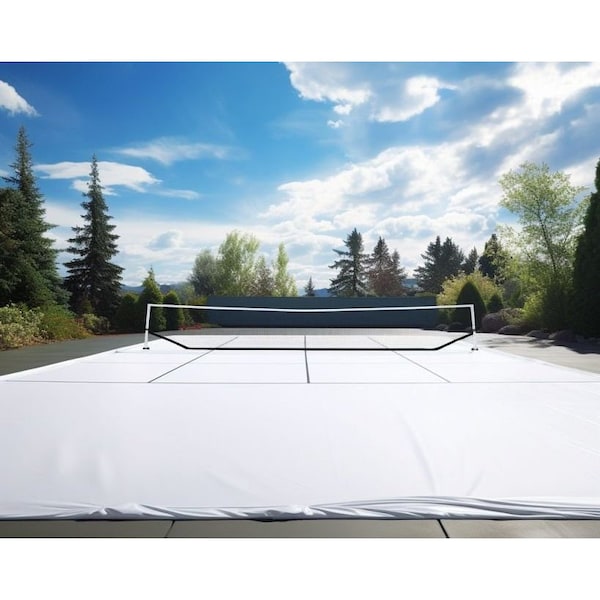 Tarps Now Baseball Tarp, 30' x 60', 12 Mil, Black, White, Poly PC-P68WS-3060 - main
