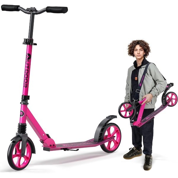 Outdoorcruiser Outdoor Cruiser Kick Scooter, Ages 6+, 240 LBS Max, Foldable, 8in. Wheels, Suspension, Pink OCTENS624 - main