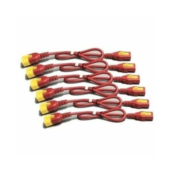 Apc Power Cord Kit 6 ea, Locking, C13 to C14, 1.2m, North America, Red AP8704S-NAX340 - main
