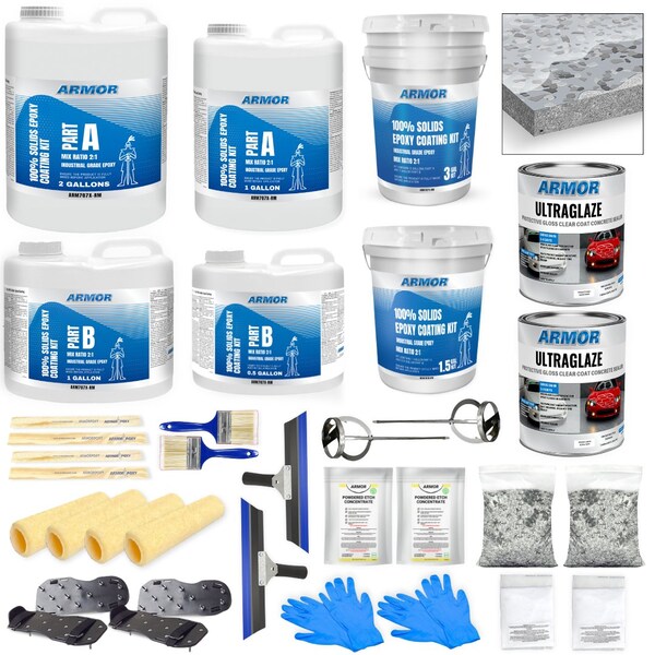 Armorpoxy 32 Pc Epoxy Floor Kit - 900 Sq Ft - Designer Gray 110003 - main