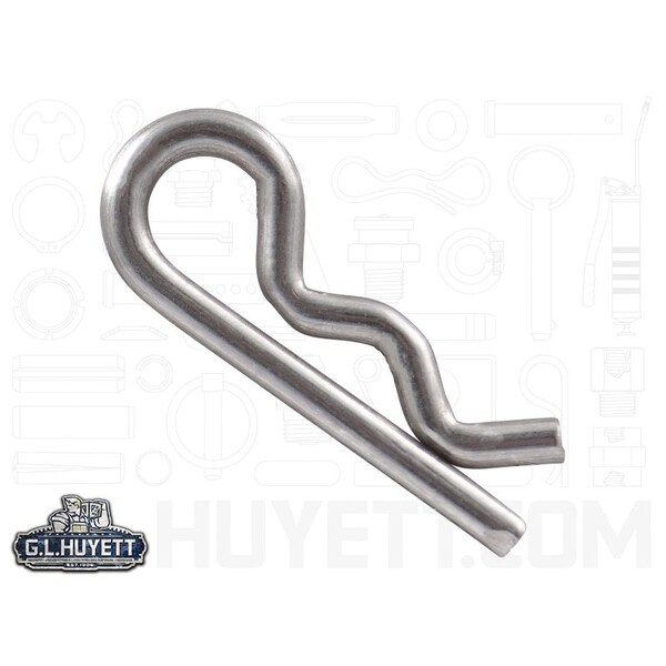 Huyett Bridge Pin, 302/304SS, .042 Wire Dia x .438 L x .100 In Eye Dia x Fits 1/16 to 1/8 Shft BPS-232 - main
