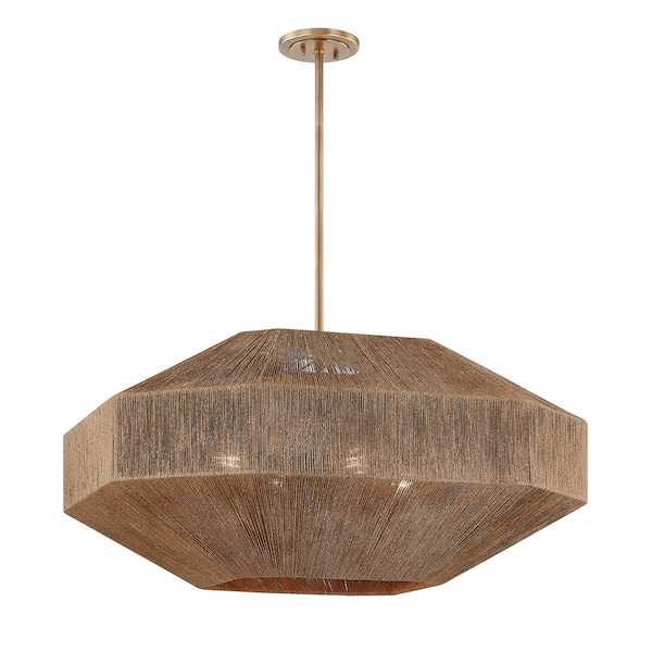 Troy Lighting Laken 4 Light Chandelier, Patina Brass, 35.5 In x 21 In F3636-PBR - main